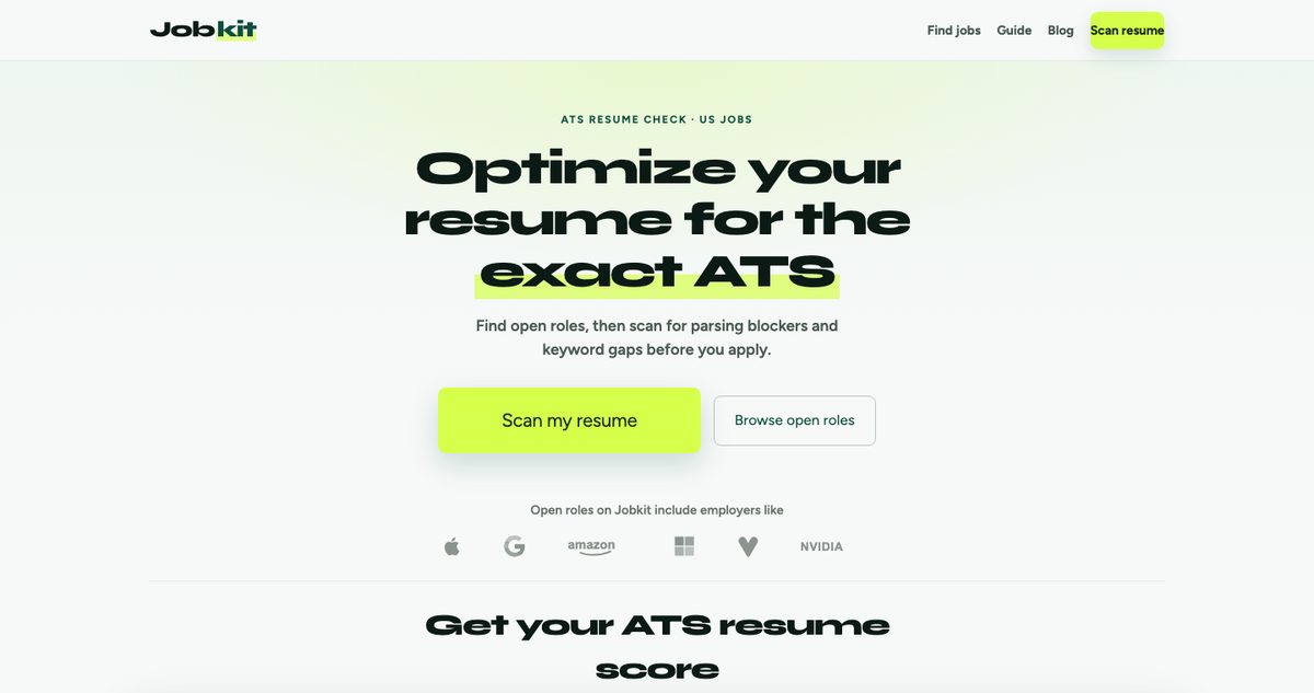 MyATSCheck / Jobkit home page